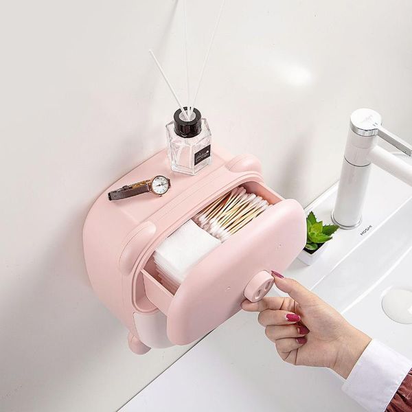 tissue boxes & napkins toilet box puch wall waterproof shelf household creative roll paper