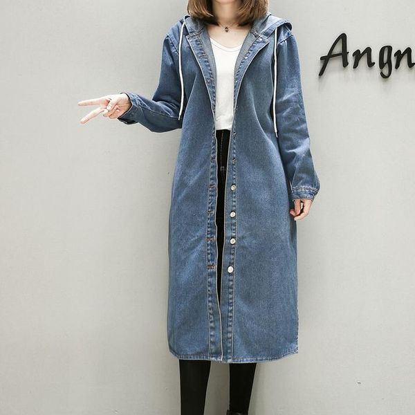 women's trench coats girls long sleeve large size 3xl 4xl 5xl women denim windbreaker female overcoat hooded blue coat streetwear da321, Tan;black
women's trench coats girls long sleeve large size 3xl 4xl 5xl women denim windbreaker female overcoat hooded blue coat streetwear da321, Tan;black