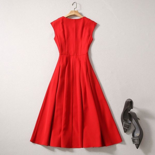 casual dresses dress est fashion summer women o-neck sleeveless mid-calf length solid black red front zipper dress f00y, Black;gray
casual dresses dress est fashion summer women o-neck sleeveless mid-calf length solid black red front zipper dress f00y, Black;gray