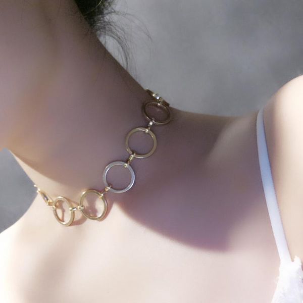 chokers european and american fashion necklace, simple versatile, geometric copper ring, necklace, Golden;silver
chokers european and american fashion necklace, simple versatile, geometric copper ring, necklace, Golden;silver