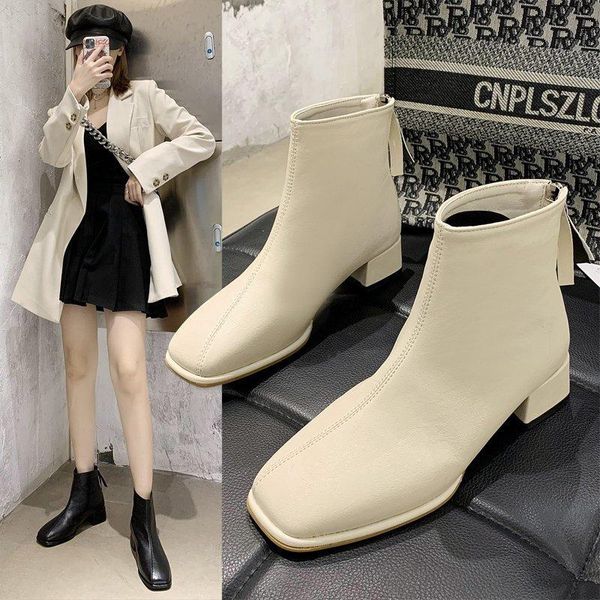 boots women 2021 autumn and winter korean casual back zipper thick heel mid-short ladies single, Black
boots women 2021 autumn and winter korean casual back zipper thick heel mid-short ladies single, Black