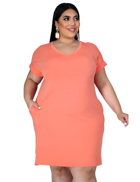factoryk2a6 color large solid xc6121 dress v-neck new women's short sleeve medium length skirt, Black;gray
factoryk2a6 color large solid xc6121 dress v-neck new women's short sleeve medium length skirt, Black;gray