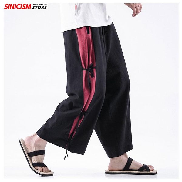 men's pants sinicism store 2021 men cotton linen casual vintage wide leg male autumn oversize button full length, Black
men's pants sinicism store 2021 men cotton linen casual vintage wide leg male autumn oversize button full length, Black