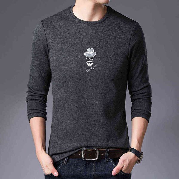 autumn long sleeve men's t-shirt young and middle-aged fashion korean version slim fitting round neck embroidery casual bottoming, White;black
autumn long sleeve men's t-shirt young and middle-aged fashion korean version slim fitting round neck embroidery casual bottoming, White;black
