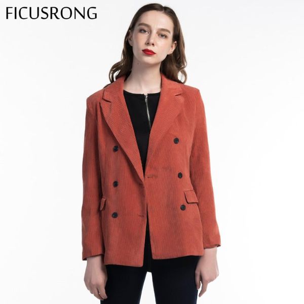 autumn women v neck slim corduroy blazer coat ladies fashion coral red double breasted pocket button outwear women's suits & blazers, White;black
autumn women v neck slim corduroy blazer coat ladies fashion coral red double breasted pocket button outwear women's suits & blazers, White;black