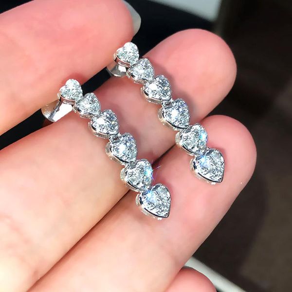 stud luxury love heart long earrings for women delicate daily wear bling cubic zircon women's wedding party jewelry, Golden;silver
stud luxury love heart long earrings for women delicate daily wear bling cubic zircon women's wedding party jewelry, Golden;silver
