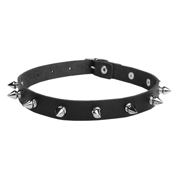 men women adjustable length collar pu leather spike rivet fashion choker necklace jewelry black vintage punk gothic o ring, Golden;silver
men women adjustable length collar pu leather spike rivet fashion choker necklace jewelry black vintage punk gothic o ring, Golden;silver