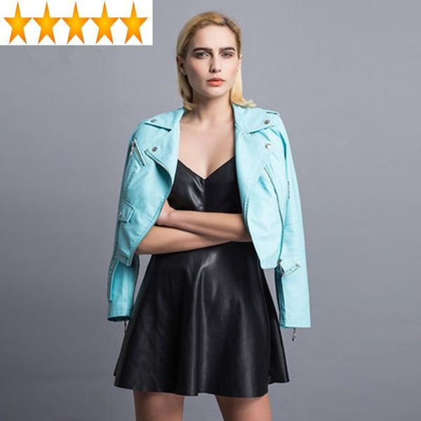 women's leather & faux jacket women 2021 autumn ladies clothing fashion slim short coat outerwear zipper jackets wuj0075, Black
women's leather & faux jacket women 2021 autumn ladies clothing fashion slim short coat outerwear zipper jackets wuj0075, Black