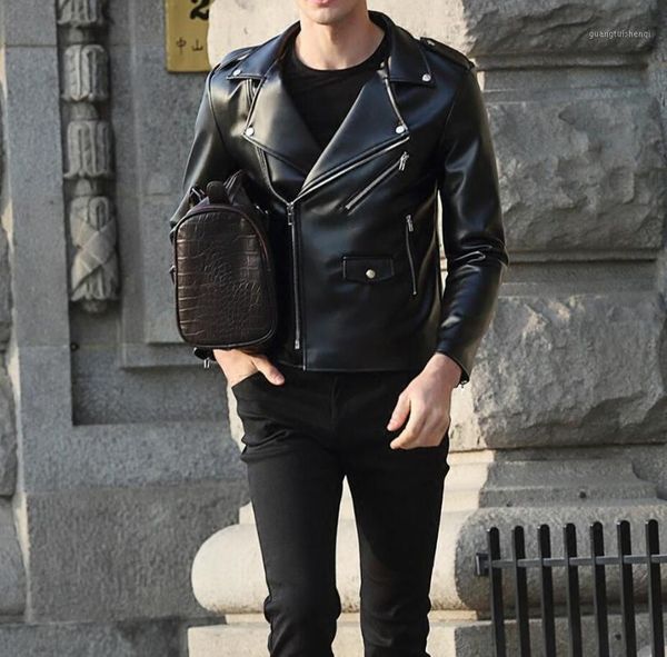 men's fur & faux s-3xl 2021 autumn winter leather clothing outerwear slim pu motorcycle jacket singer costumes, Black
men's fur & faux s-3xl 2021 autumn winter leather clothing outerwear slim pu motorcycle jacket singer costumes, Black