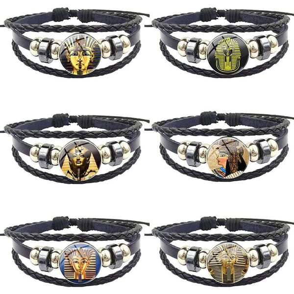 charm bracelets king tut logo for girls gifts black leather bracelet bangle glass cabochon vintage statement fashion jewelry, Golden;silver
charm bracelets king tut logo for girls gifts black leather bracelet bangle glass cabochon vintage statement fashion jewelry, Golden;silver