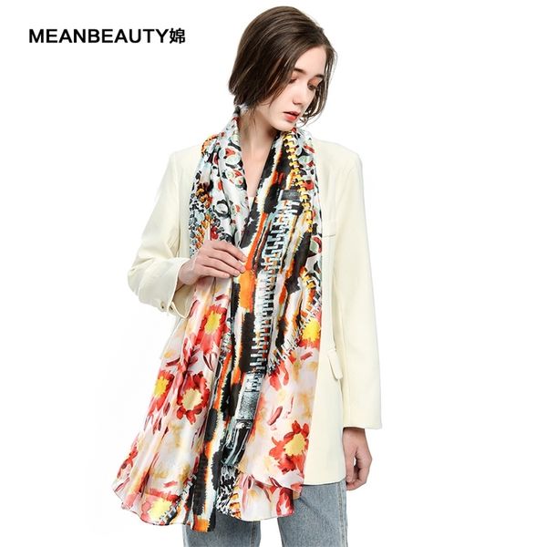 2021 spring and summer new silk scarf shawl new zipper printing mosaic silk scarf, Blue;gray
2021 spring and summer new silk scarf shawl new zipper printing mosaic silk scarf, Blue;gray