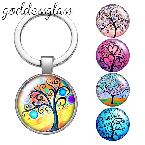 new colorful life of tree beauty glass cabochon keychain bag car key chain ring holder charms keychains gift, Silver
new colorful life of tree beauty glass cabochon keychain bag car key chain ring holder charms keychains gift, Silver