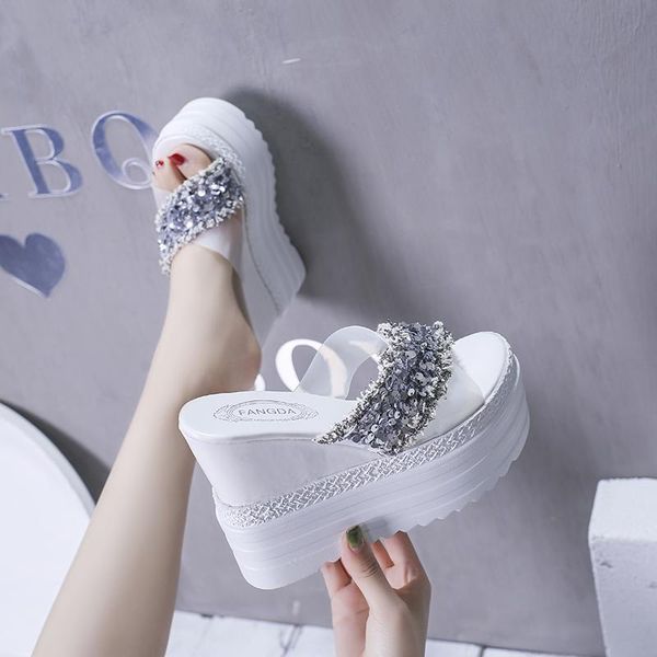 slippers summer rhinestone wedges heel women platform peep toe height increasing slides 2021 ladies shoes zapatos de mujer, Black
slippers summer rhinestone wedges heel women platform peep toe height increasing slides 2021 ladies shoes zapatos de mujer, Black