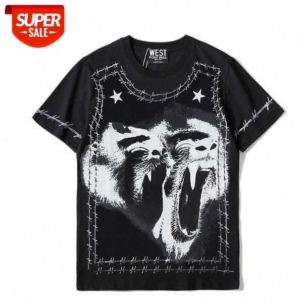 t shirt summer new men and women trendy brand domineering two baboon print short-sleeved t-shirt loose round neck couple #4n5f, White;black
t shirt summer new men and women trendy brand domineering two baboon print short-sleeved t-shirt loose round neck couple #4n5f, White;black