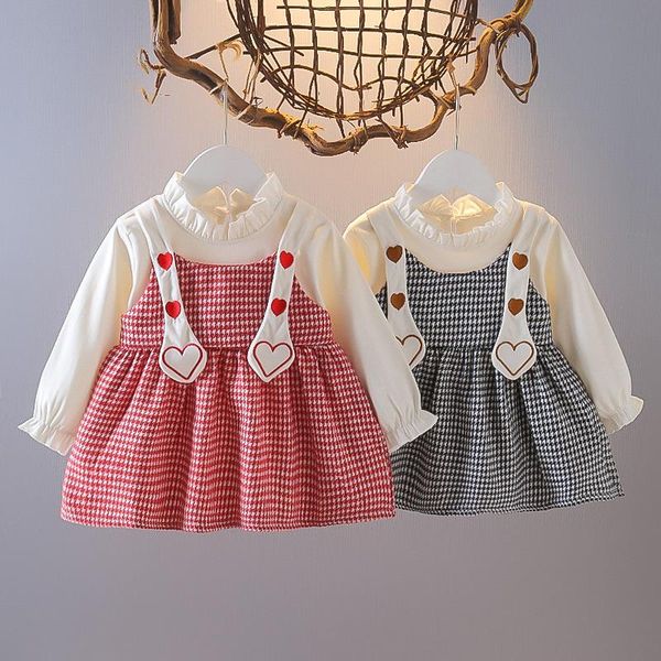 girl's dresses autumn baby girls long sleeve ruffles o neck houndstooth heart print princess party children's kids pleated dress v, Red;yellow
girl's dresses autumn baby girls long sleeve ruffles o neck houndstooth heart print princess party children's kids pleated dress v, Red;yellow