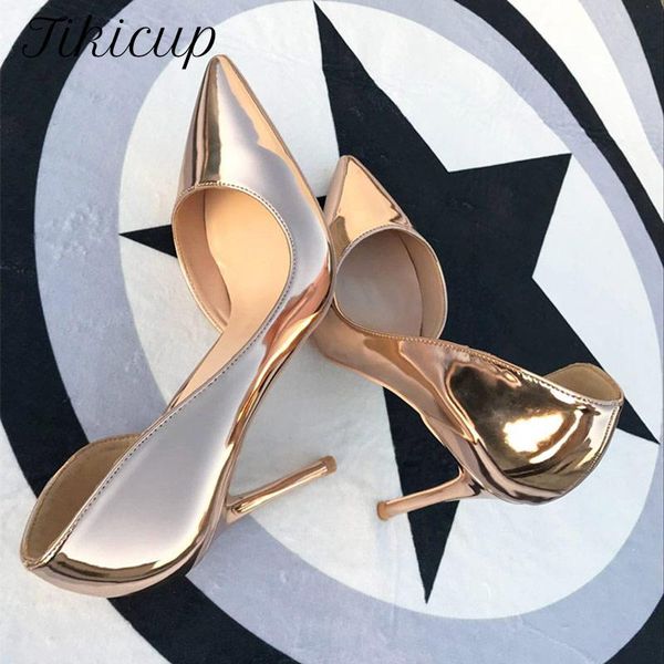 tikicup women gold patent d'orsay pointed toe stiletto pumps designer shiny slip on extremely high heel ladies wedding shoes dress, Black
tikicup women gold patent d'orsay pointed toe stiletto pumps designer shiny slip on extremely high heel ladies wedding shoes dress, Black