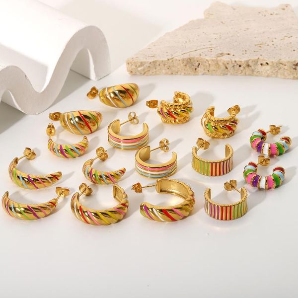 hoop & huggie 2021 multicolour geometric earrings for girls trendy 316l material gold ear party jewelry brincos feminino, Golden;silver
hoop & huggie 2021 multicolour geometric earrings for girls trendy 316l material gold ear party jewelry brincos feminino, Golden;silver