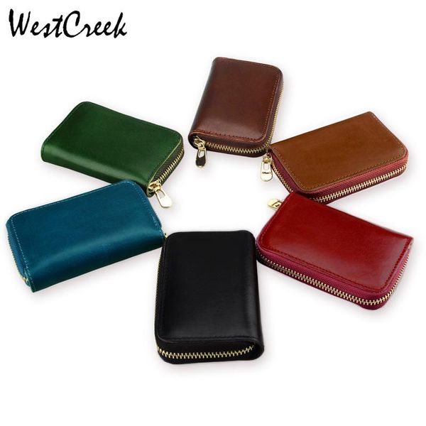 card holders westcreek brand genuine leather women vintage zipper organ holder casual business travel wallet, Brown;gray
card holders westcreek brand genuine leather women vintage zipper organ holder casual business travel wallet, Brown;gray