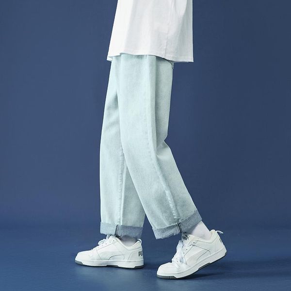 men's jeans harem summer korean man loose denim trousers streetwear male casual pants solid color, Blue
men's jeans harem summer korean man loose denim trousers streetwear male casual pants solid color, Blue