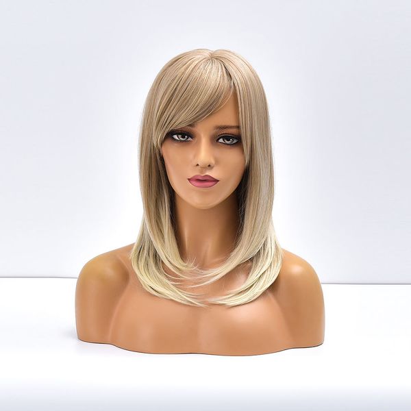 costume accessories middle part daily gold blonde curly synthetic wig with bangs natural wavy for black white women heat resistant cosplay, Silver
costume accessories middle part daily gold blonde curly synthetic wig with bangs natural wavy for black white women heat resistant cosplay, Silver