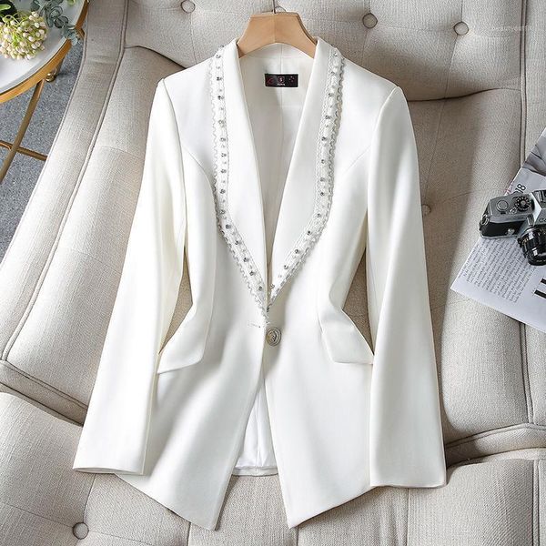 women's suits & blazers plus size 4xl long sleeve suit women blazer 2021 short slim spring and autumn jacket woman coat black, White;black
women's suits & blazers plus size 4xl long sleeve suit women blazer 2021 short slim spring and autumn jacket woman coat black, White;black