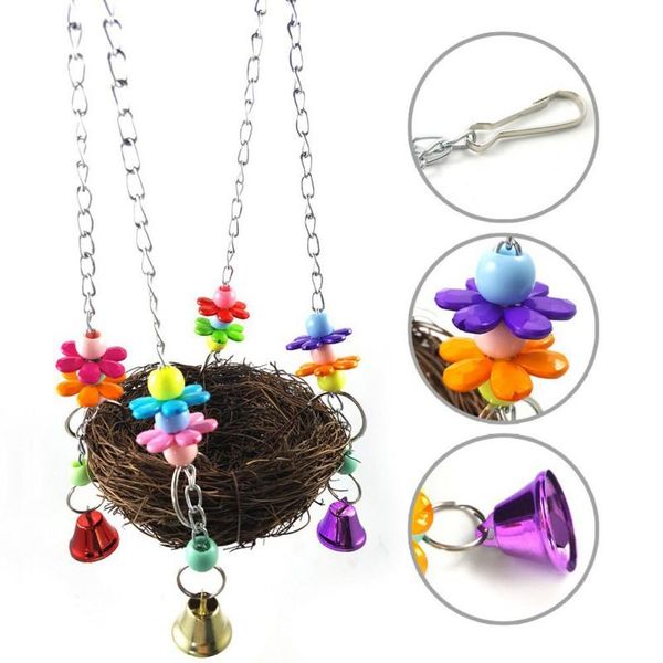 parrot bird pet toy rattan nest bite-resistant swing stand hanging basket with mesh cage for a accessories cages
parrot bird pet toy rattan nest bite-resistant swing stand hanging basket with mesh cage for a accessories cages