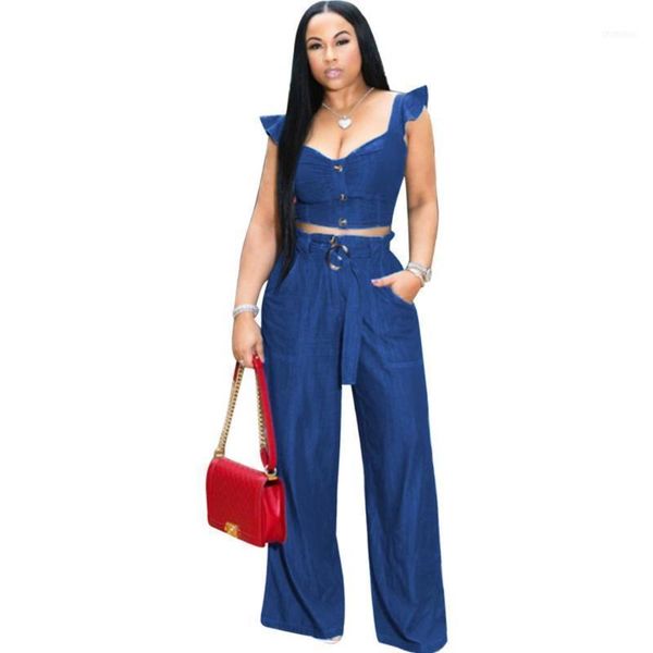 fashion women summer denim set crop +wide leg pants suit female 2 piece streetwear outfits two sets1, White
fashion women summer denim set crop +wide leg pants suit female 2 piece streetwear outfits two sets1, White