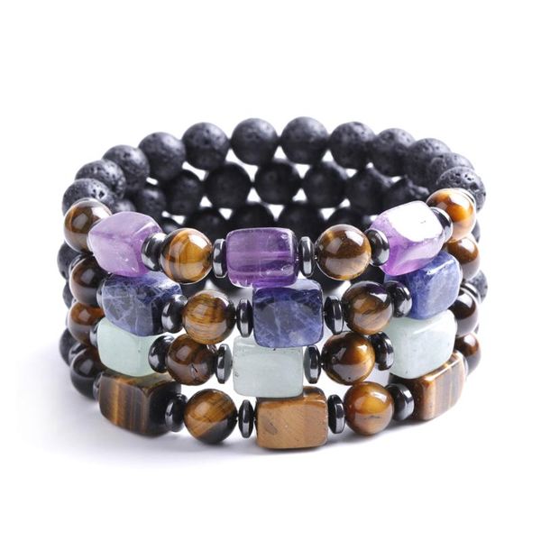 beaded, strands natural lava rock stone square beads bracelets for women men adjustable energy bracelet tiger eye purple charm jewelry, Black
beaded, strands natural lava rock stone square beads bracelets for women men adjustable energy bracelet tiger eye purple charm jewelry, Black
