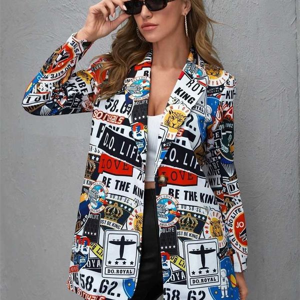 vintage letter irregular printing blazer women jacket high street fashion fall plus size elegant lady coat american stylish 211006, White;black
vintage letter irregular printing blazer women jacket high street fashion fall plus size elegant lady coat american stylish 211006, White;black