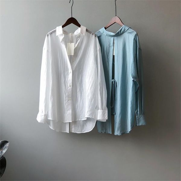 women's blouses & shirts summer sunproof women blouse 2021 girl's solid translucence shirt long sleeve sun-proof for casual cardig, White
women's blouses & shirts summer sunproof women blouse 2021 girl's solid translucence shirt long sleeve sun-proof for casual cardig, White