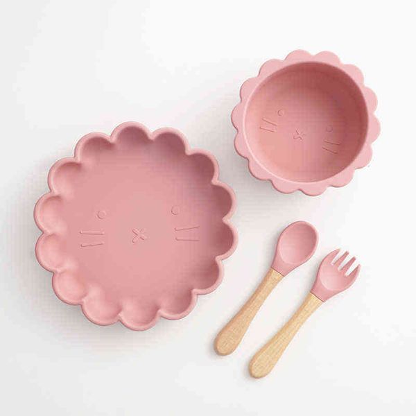 4pcs food grade silicone material baby silicone tableware suction cup bowl dinner plate wooden handle silicone fork spoon g1210
4pcs food grade silicone material baby silicone tableware suction cup bowl dinner plate wooden handle silicone fork spoon g1210
