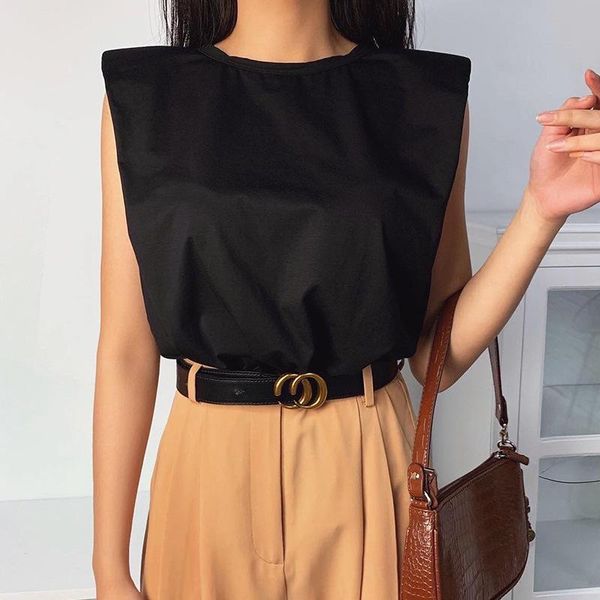 women's t-shirt yyxz summer fashion loose tshirt solid color lady tee sleeveless shoulder pad sml o-neck 8 colors woman casual cotton, White
women's t-shirt yyxz summer fashion loose tshirt solid color lady tee sleeveless shoulder pad sml o-neck 8 colors woman casual cotton, White