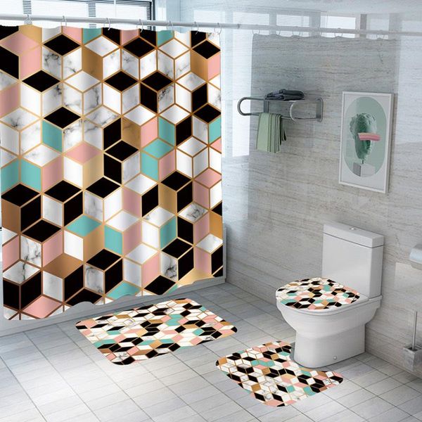 shower curtains bathroom curtain perforated 4 pcs/set waterproof polyester non-slip quick-drying mat set
shower curtains bathroom curtain perforated 4 pcs/set waterproof polyester non-slip quick-drying mat set