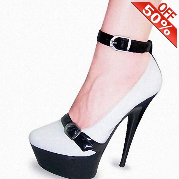 dress shoes novelty mixed colors round toe platform buckle strap super women's pumps 6 inches high heels 15cm cross dressing models, Black
dress shoes novelty mixed colors round toe platform buckle strap super women's pumps 6 inches high heels 15cm cross dressing models, Black