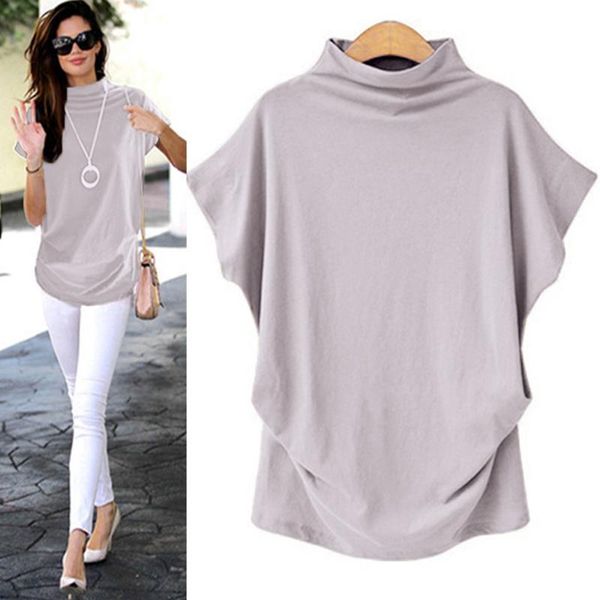 women's blouses & shirts vetement femme blouse women big size shirt summer casual blusas turtleneck solid, White
women's blouses & shirts vetement femme blouse women big size shirt summer casual blusas turtleneck solid, White