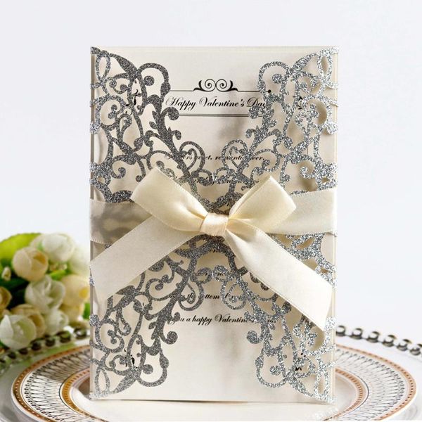 greeting cards 50pcs blue gold silver glitter paper laser cut wedding invitations card custom printable with ribbon envelope decoration
greeting cards 50pcs blue gold silver glitter paper laser cut wedding invitations card custom printable with ribbon envelope decoration