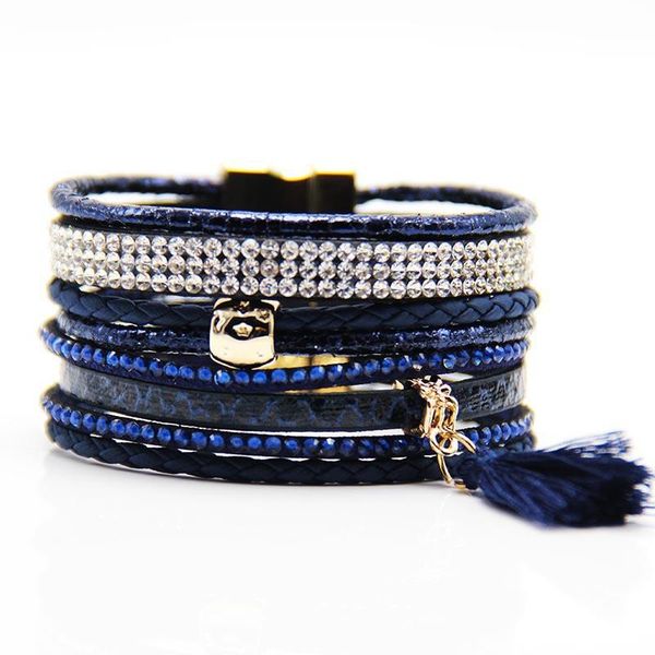 charm bracelets european and american original national style drill multi-layer mixed color versatile tassel magnetic buckle bracelet, Golden;silver
charm bracelets european and american original national style drill multi-layer mixed color versatile tassel magnetic buckle bracelet, Golden;silver