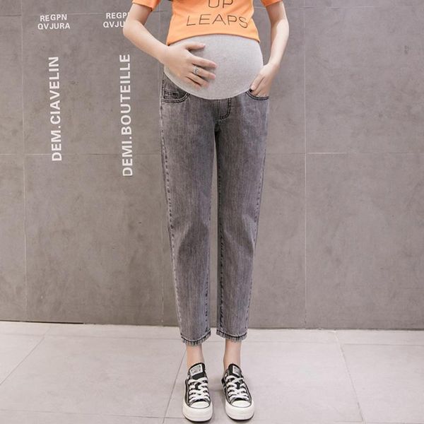 maternity bottoms denim cropped pants spring and autumn casual baggy loose clothes, White
maternity bottoms denim cropped pants spring and autumn casual baggy loose clothes, White