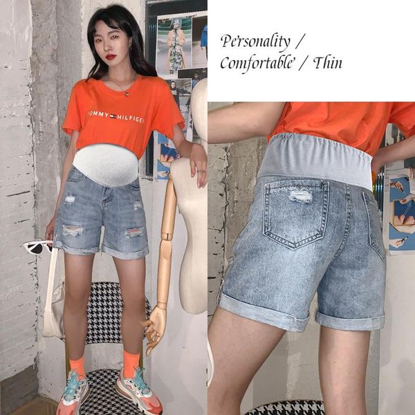 maternity bottoms 8329# summer casual denim short jeans ripped hole wide leg loose elastic waist belly shorts clothes for pregnant women, White
maternity bottoms 8329# summer casual denim short jeans ripped hole wide leg loose elastic waist belly shorts clothes for pregnant women, White