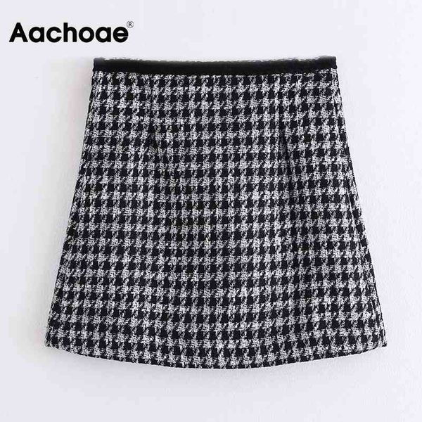 aachoae chic plaid tweed mini skirt women a line office pleated ladies skirts high waist vintage houndstooth skirt jupe femme 210413, Black
aachoae chic plaid tweed mini skirt women a line office pleated ladies skirts high waist vintage houndstooth skirt jupe femme 210413, Black