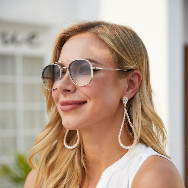 sunglasses oimg fashion men women vintage personality double beam trendy ladies designer, White;black
sunglasses oimg fashion men women vintage personality double beam trendy ladies designer, White;black