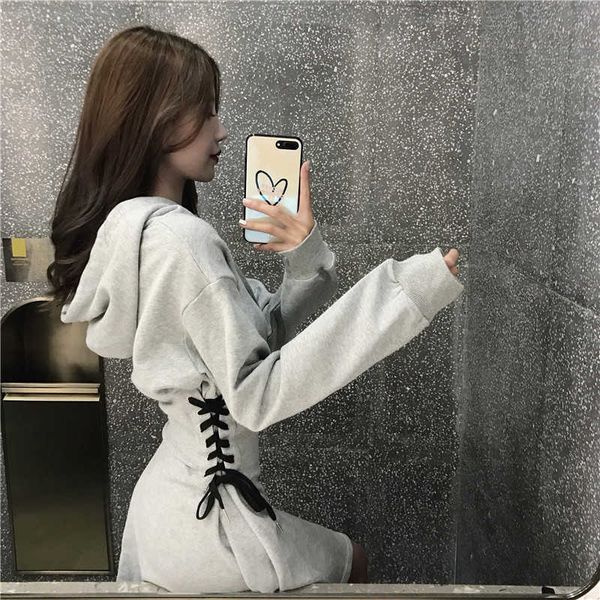 2021spring 2021 hooded women lace up waist slim black gothic dress female short mini harajuku streetwear vestidos, Black;gray
2021spring 2021 hooded women lace up waist slim black gothic dress female short mini harajuku streetwear vestidos, Black;gray
