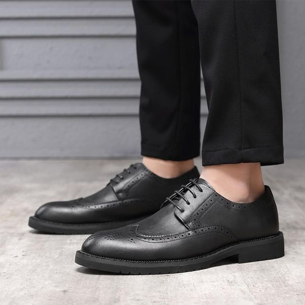 dress oxford shoes for men brogue classic business leather elegante wedding shoe office formal man, Black
dress oxford shoes for men brogue classic business leather elegante wedding shoe office formal man, Black