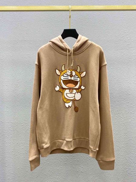 cute little horn jingle cats hooded fleece female 2021 new doraemon loose female leisure sports coat, Black
cute little horn jingle cats hooded fleece female 2021 new doraemon loose female leisure sports coat, Black