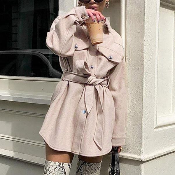 women's jackets autumn winter vintage woolen coat chic sashes long sleeve elegant shirt jacket female, Black;brown
women's jackets autumn winter vintage woolen coat chic sashes long sleeve elegant shirt jacket female, Black;brown