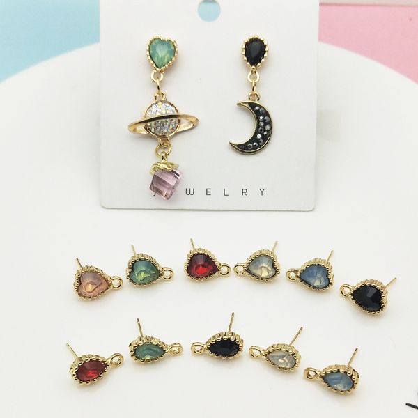 10pcs crystal heart drop water findings gem charms making earrings stud with hole ear drop women jewelry diy accessory, Bronze;silver
10pcs crystal heart drop water findings gem charms making earrings stud with hole ear drop women jewelry diy accessory, Bronze;silver