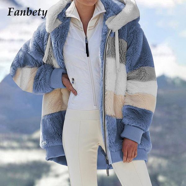 women's down & parkas winter warm hooded women fashion coat color contrast patchwork plush furry jacket casual zipper long sleeve pocke, Black
women's down & parkas winter warm hooded women fashion coat color contrast patchwork plush furry jacket casual zipper long sleeve pocke, Black