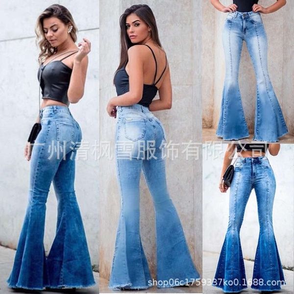 women's jeans selling casual flared pants exw1, Blue 
women's jeans selling casual flared pants exw1, Blue