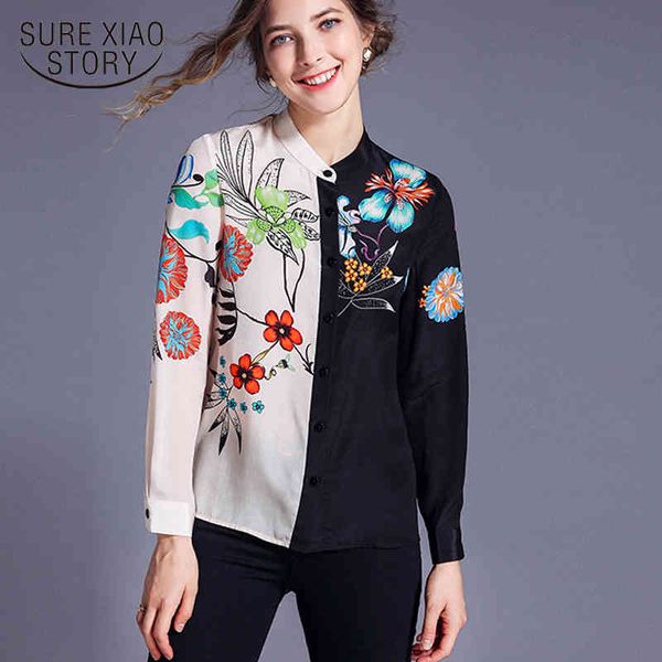 casual stand collar cardigan ladies long sleeve women blouses panelled floral print shirts clothing blusas mujer 8187 50 210417, White
casual stand collar cardigan ladies long sleeve women blouses panelled floral print shirts clothing blusas mujer 8187 50 210417, White