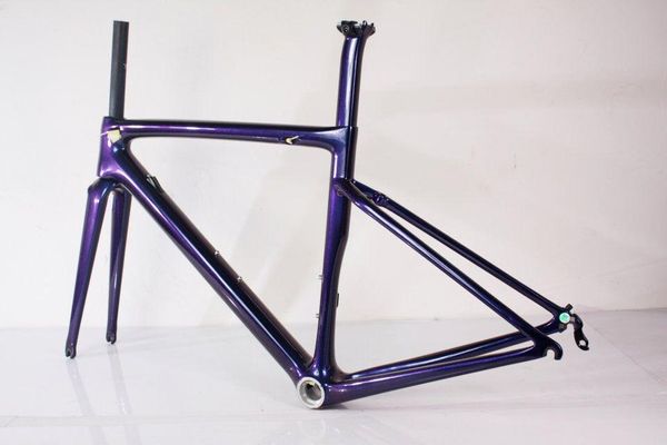 

bike frames 2021 est color chameleon 6# carbon road frame 44/49/52/54/56cm telaio bici da corsa carbonio weave ud 700c